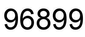 Número 96899 imagen negro