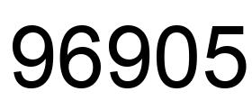 Number 96905 black image