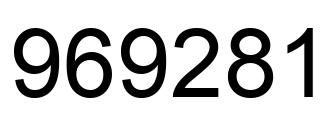 Number 969281 black image