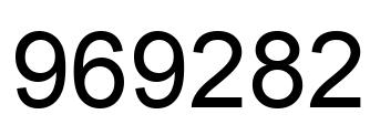 Number 969282 black image