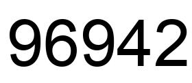 Number 96942 black image