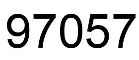 Number 97057 black image