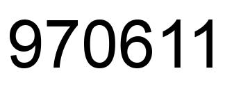 Número 970611 imagen negro