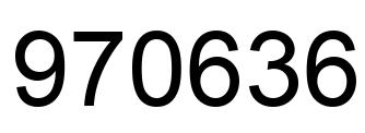Number 970636 black image