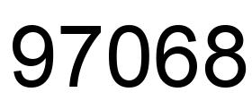 Number 97068 black image