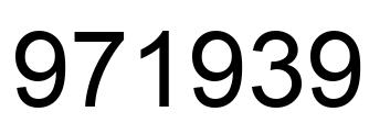 Number 971939 black image