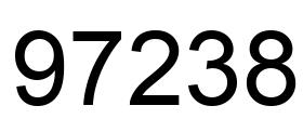 Number 97238 black image