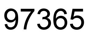 Number 97365 black image