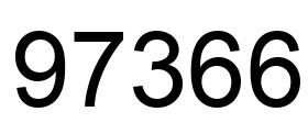 Número 97366 imagen negro
