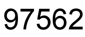 Number 97562 black image