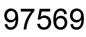 Number 97569 black image