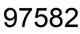 Number 97582 black image