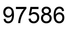 Number 97586 black image