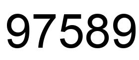 Number 97589 black image