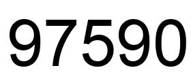 Number 97590 black image