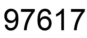 Número 97617 imagen negro