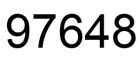 Número 97648 imagen negro