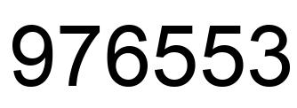 Number 976553 black image