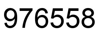 Number 976558 black image