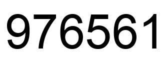 Number 976561 black image