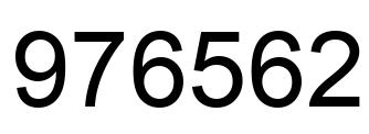 Number 976562 black image