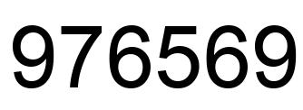 Number 976569 black image