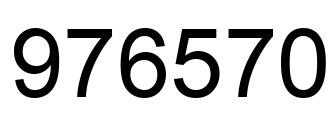 Number 976570 black image