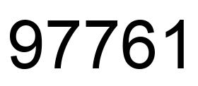 Number 97761 black image