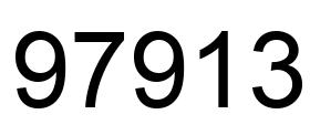 Number 97913 black image