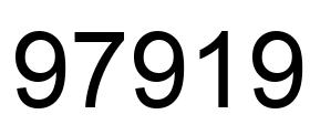Number 97919 black image