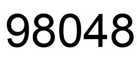 Number 98048 black image