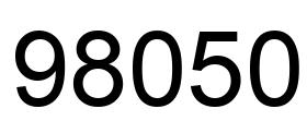 Number 98050 black image