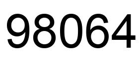 Number 98064 black image