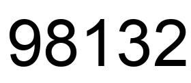 Number 98132 black image