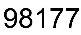 Número 98177 imagen negro