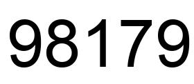 Número 98179 imagen negro