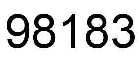 Número 98183 imagen negro