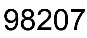 Número 98207 imagen negro