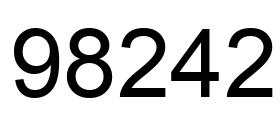 Number 98242 black image