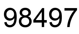 Número 98497 imagen negro
