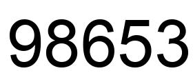 Number 98653 black image