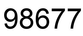 Number 98677 black image