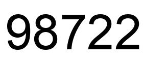 Número 98722 imagen negro