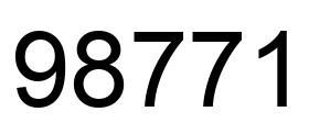 Number 98771 black image
