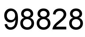Number 98828 black image