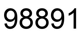 Número 98891 imagen negro