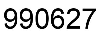 Number 990627 black image