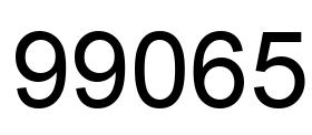 Number 99065 black image