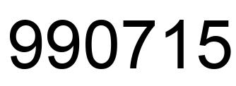Number 990715 black image