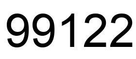 Number 99122 black image